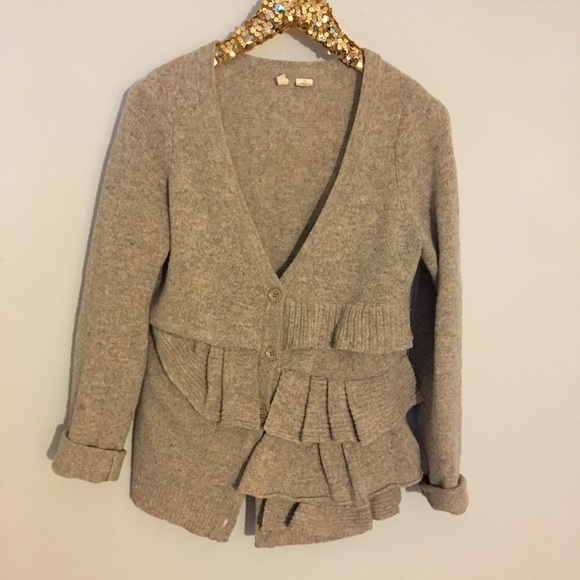 Anthropologie moth split decision ruffle cardigan - Picture 3 of 6